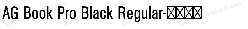 AG Book Pro Black Regular字体转换
